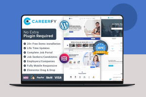 Careerfy主题招聘网站求职列表WordPress主题独立站建站