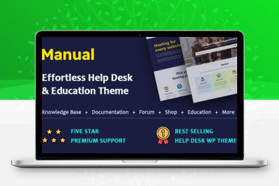 Manual主题WordPress教育在线手册文档中心知识库主题下载