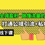 （10045期）全域盈利·做懂流量的操盘手，打通公域引流+私域强变现，约9个小时线下课