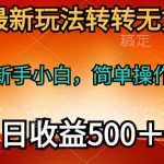（10003期）2024年最新玩法转转无货源电商，新手小白 简单操作，长期稳定 日收入500＋