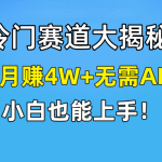 （9949期）快手无脑搬运冷门赛道视频“仅6个作品 涨粉6万”轻松月赚4W+