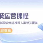 抖音商城运营课程，猜你喜欢入池商城搜索商城推荐人群标签覆盖（67节课）