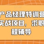AIGC产品经理特训营，个性化实战项目，求职全流程辅导