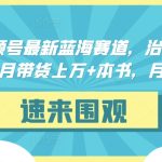 抖音&视频号最新蓝海赛道，治愈书籍带货，一个月带货上万+本书，月入2万＋