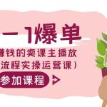 从0-1爆单做一个赚钱的卖课主播放（直播全流程实操运营课）