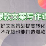 （9508期）爆款文案写作课：做好文案策划提高转化率，不花钱也能打造爆款（19节课）