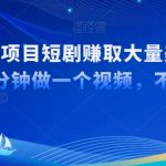 超级蓝海项目短剧赚取大量美钞项目，国内短剧出海tk赚美钞，十分钟做一个视频
