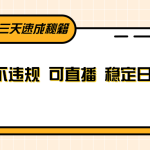 B站起号三天速成秘籍，纯原创不违规 可直播 稳定日入200+