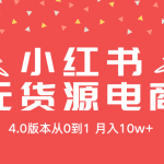 （9317期）小红书无货源新电商4.0版本从0到1月入10w+