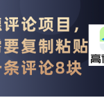 （9306期）高德评论项目，只需要复制粘贴，一条评论8块