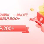 冷门小项目做公交赚米，一单10元，无门槛0撸日入200+