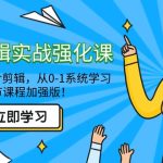 （9005期）全能 剪辑实战强化课-零基础到进阶剪辑，从0-1系统学习，200节课程加强版！
