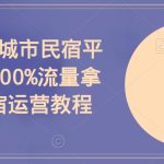 民宿老张-城市民宿平台运营，100%流量拿满分-民宿运营教程