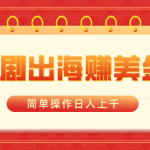 （8794期）短剧出海赚美金，简单操作日入上千