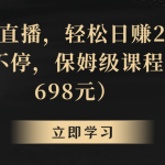 （8753期）靠关键词直播，轻松日赚2000+，礼物收不停