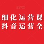 抖店精细化运营课，从开店到抖音运营全流程