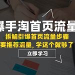 引爆-手淘首页流量课：拆解引爆首页流量步骤，要推荐流量，学这个就够了