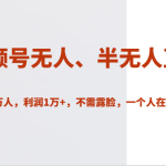 视频号无人、半无人直播2小时11.7万人，利润1万+，不需露脸，一个人在家就能赚钱！