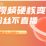 短视频硬核变现，0粉丝不直播，轻松日入1000＋，小白也可无脑操作