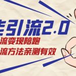 万能引流2.0，引流变现陪跑，所有引流方法亲测有效