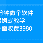 1分钟做个软件  有人靠这个已经赚100W 保姆式教学  外面收费3980