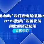 跨境电商-广告开启高阶课第24期，8*15数模广告优化法，用数据驱动决策