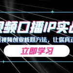 某收费培训：短视频口播IP实战营，讲透短视频创业核心方法，让你真正赚到钱