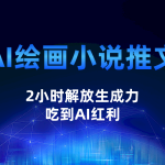 AI绘画小说推文，2小时解放生产力，吃到AI红利