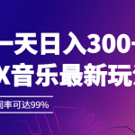 一天日入300+,VX音乐最新玩法，一单利润率可达99%