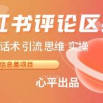 小红书评论区掘金日入 200+【信息差项目】