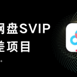 百度网盘SVIP信息差项目,0投入小白极速上手,手机稳定日入300+