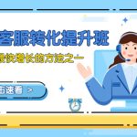 （8233期）金牌客服-转化提升班，利润率最快增长的方法之一（9节课）