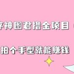 抖音小程序神图君撸金项目，用手机每天拍个手型挂载一下小程序就能赚钱