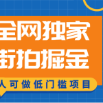 全网独家一街拍掘金，低门槛人人可做的赚钱项目