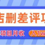 [其他课程]外面收费收980的抖音删评商家玩法，月入1w+项目（仅揭秘）