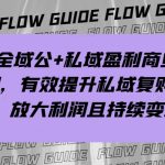 全域公+私域盈利商业大课，有效提升私域复购率，放大利润且持续变现