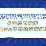 #原创
                                 
                                                                （7793期）视频号运营提升班，从底层逻辑讲，2023年最佳流量红利