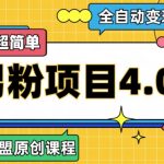 半仙原创·全自动变现男粉项目4.0，超简单