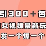 （7273期）日引300＋色粉，美女视频最新玩法，发一个爆一个