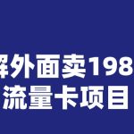 宝哥拆解外面卖1980手机流量卡项目，0成本无脑推广