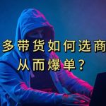 多多视频带货选什么商品链接才能爆单，10分钟教会你，爆单不是浮云【揭秘】