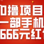0撸项目，一部手机领666元红包，操作无难点