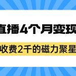 （7168期）外面收费2千的磁力聚星项目，24小时无人直播，4个月变现122w，可矩阵操作