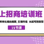 （7005期）线上·招商培训班，解决流量和转化难的难题 引爆市场 从起号到变现（15节）