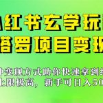 （7079期）新手也能日入500的玩法，上限极高，小红书玄学玩法，塔罗项目变现大揭秘