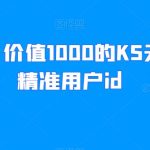 全网首发 价值1000的KS无限采集精准用户id