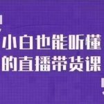 大威本威·小白也能听懂的直播带货课，玩转直播带货，轻松出单