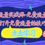 淘猫电商·流量实战课-免费流量，学会可收获正确打开免费流量的技巧和方法