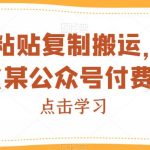 批量粘贴复制搬运，闷声搞钱【某公众号付费文章】