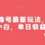 美女头像号最新玩法，适合零基础小白，单日收益500+【揭秘】